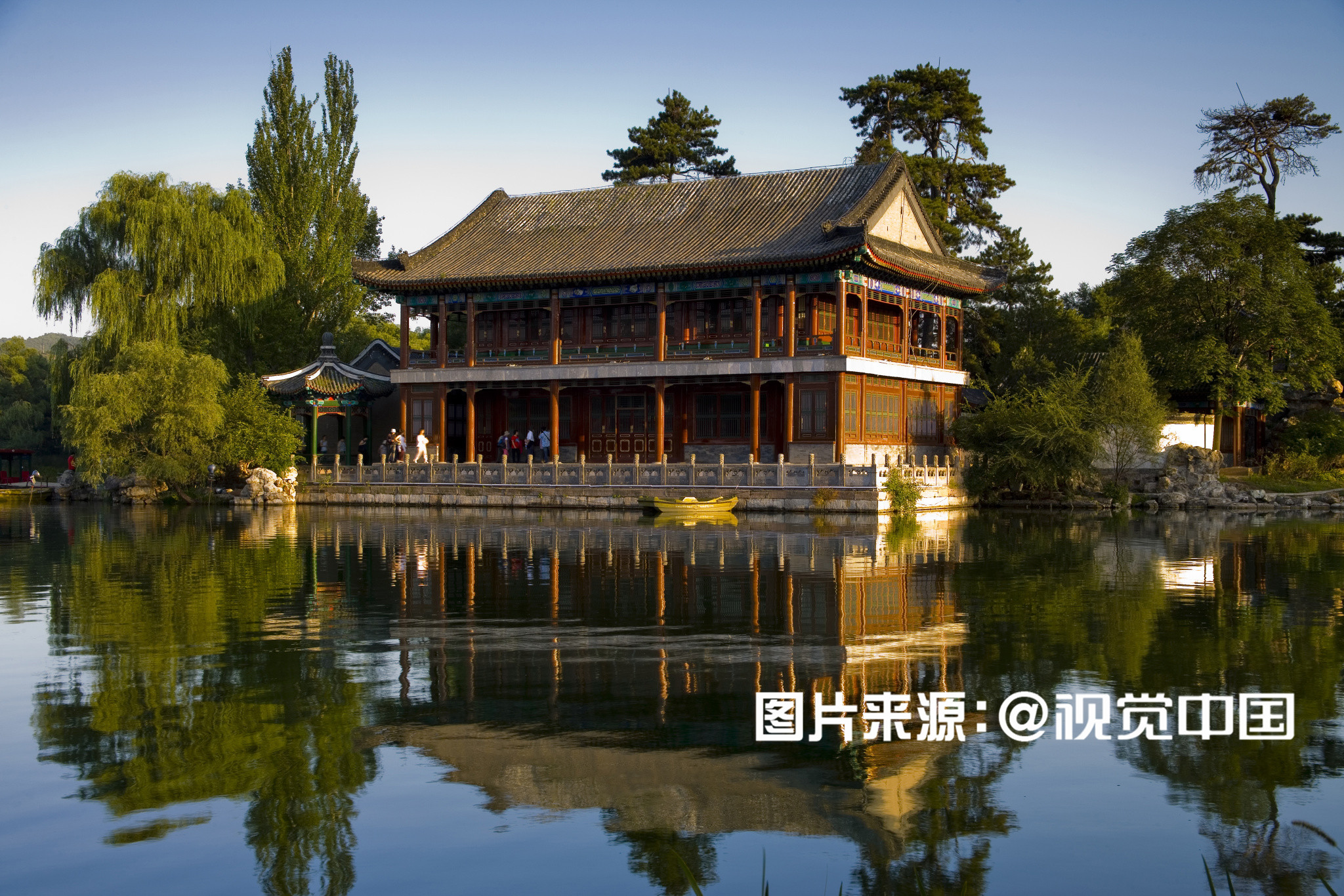 避暑山庄湖区水系全景