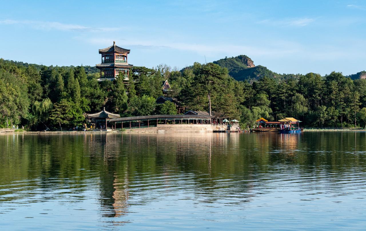 山庄湖区鸟瞰：澄湖与如意洲