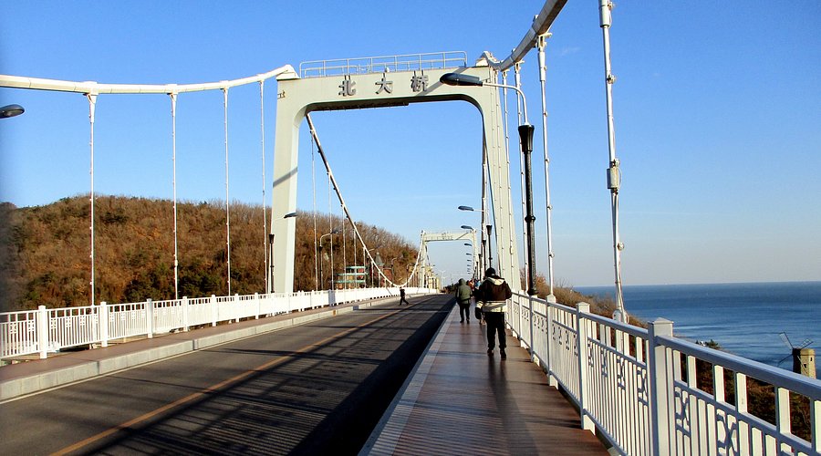滨海路燕窝岭段远眺：山海之间的桥与步道