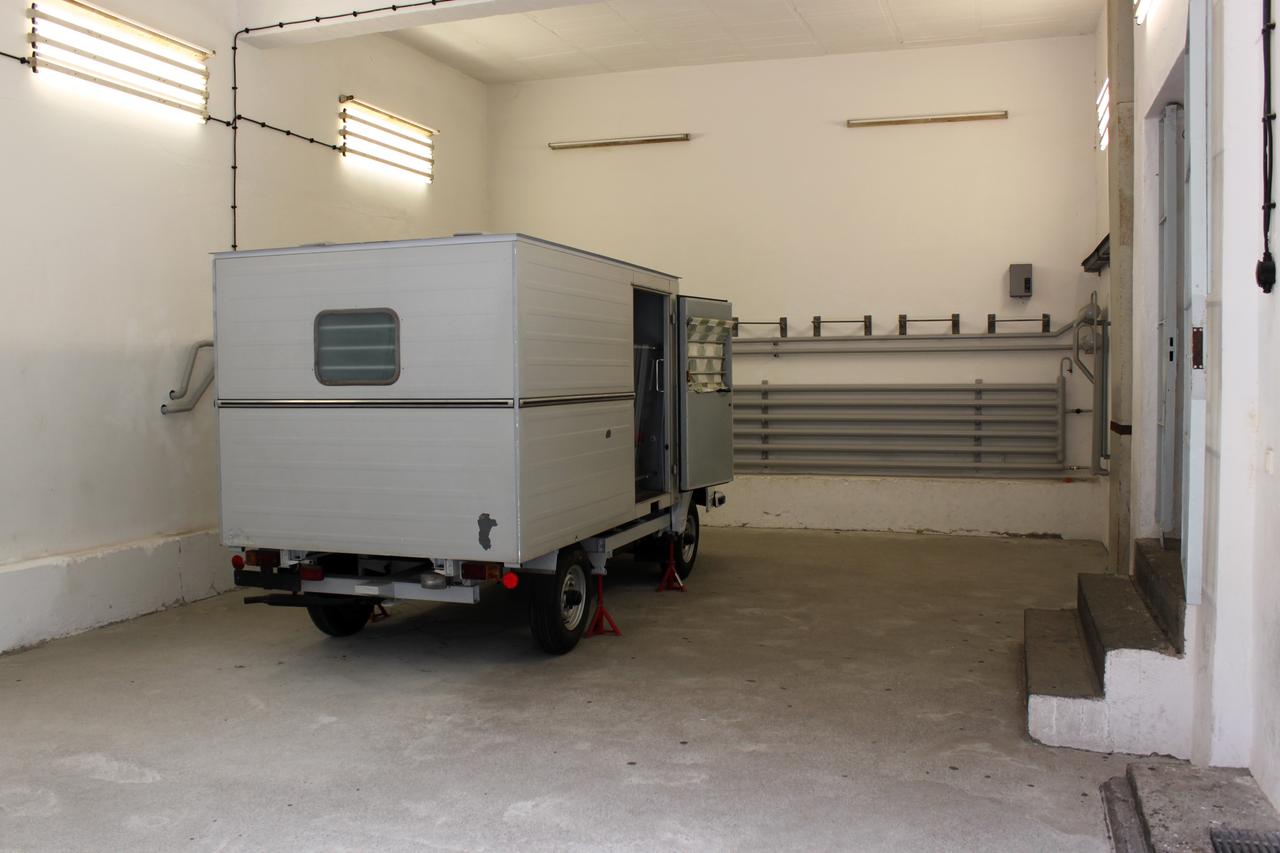 Prison transport Barkas B1000 van in the Hohenschoenhausen lobby