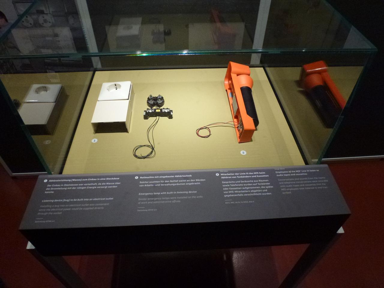 Stasi surveillance equipment display