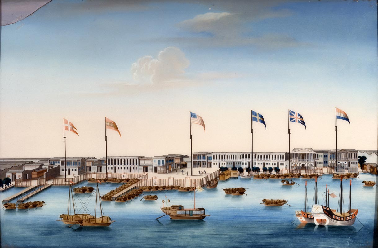 约1805年外销画十三行商馆区