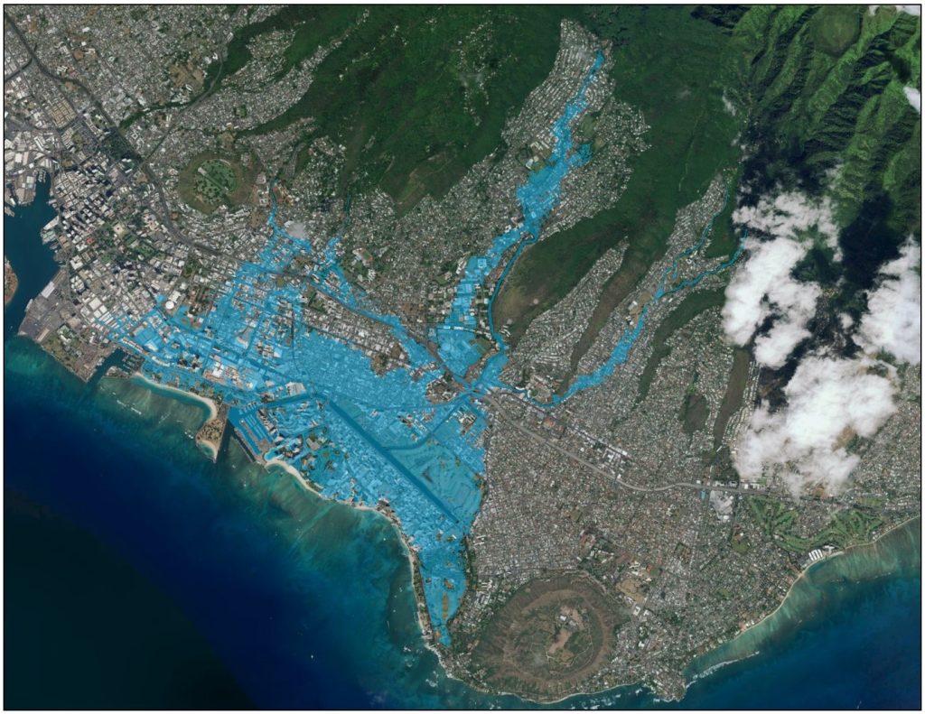 DDC 1 percent annual exceedance probability floodplain map