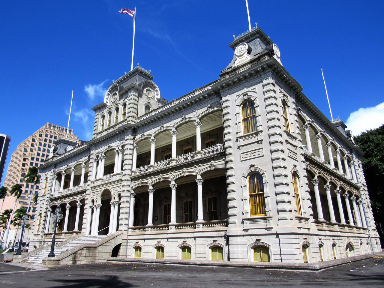 ʻIolani Palace 外观，夏威夷王国的王宫与政府中心