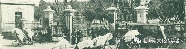 商埠公园门前街景老照片，约1900年代初