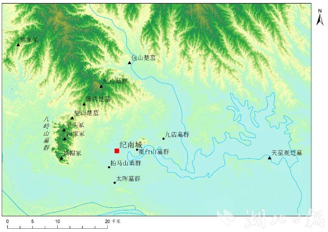 纪南城遗址远眺