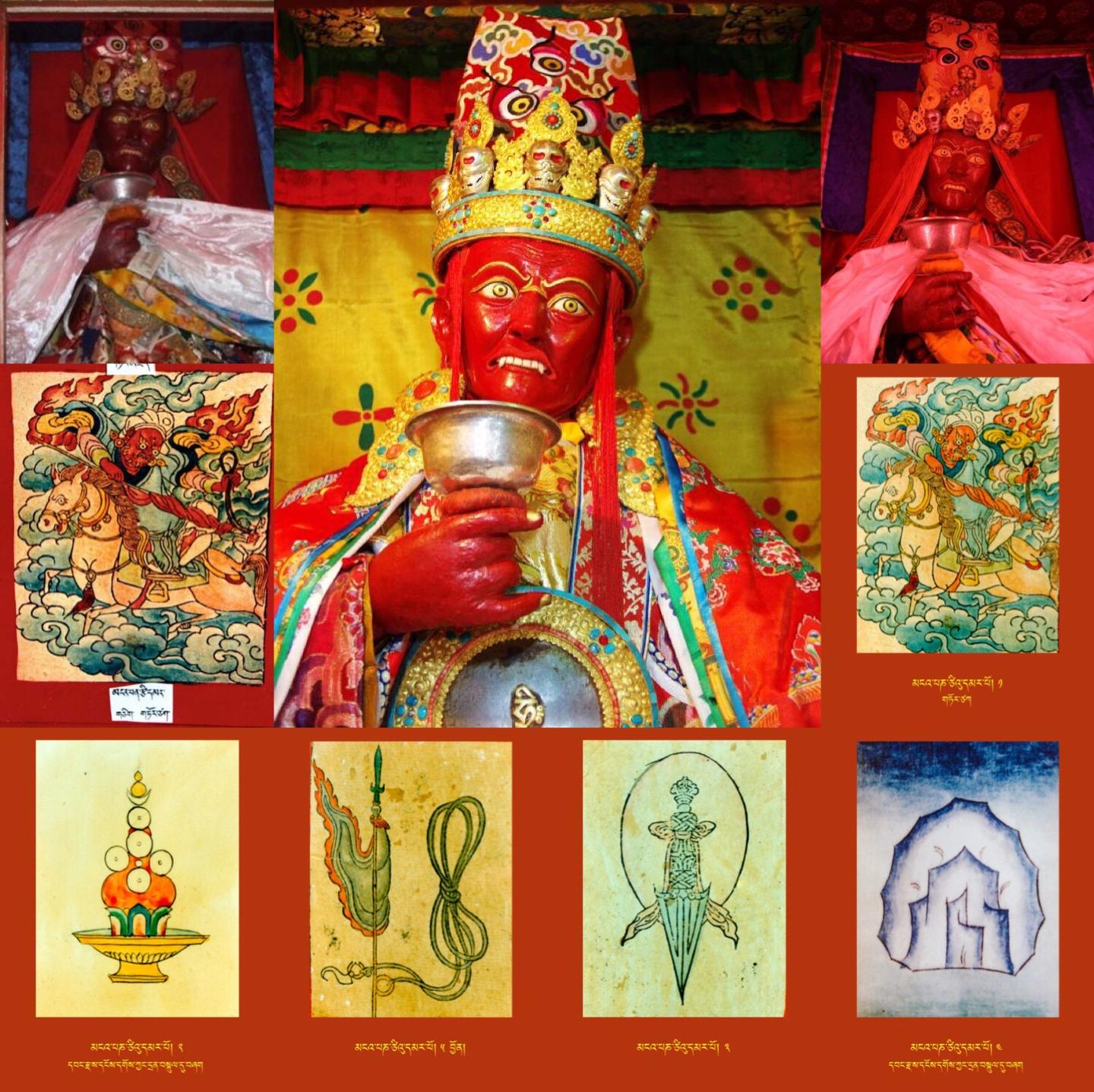 丹杰林寺大殿外墙与居民楼并置的院落