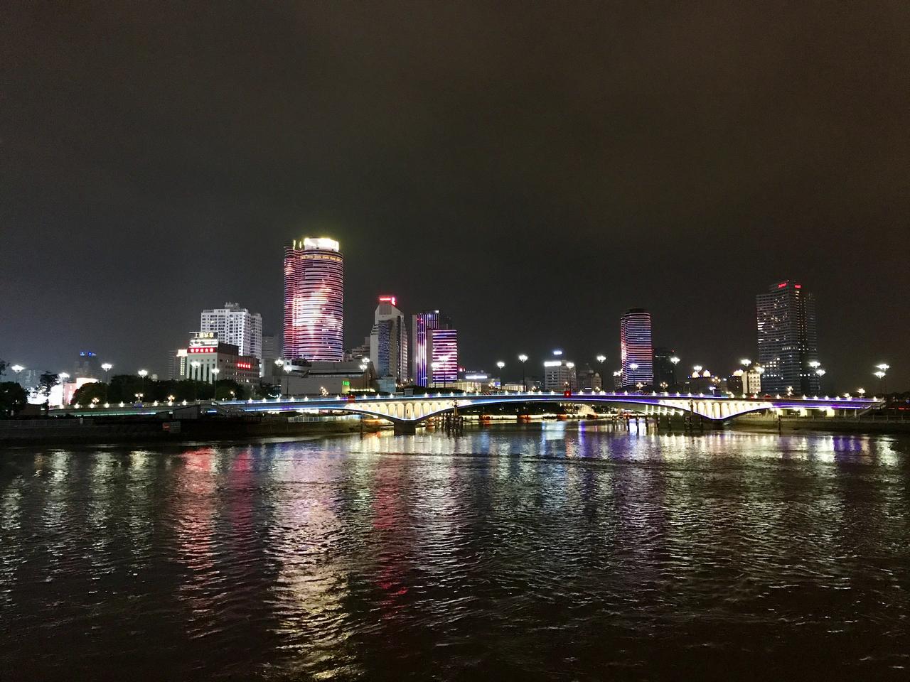 三江口夜景：从庆安会馆看奉化江和姚江汇合