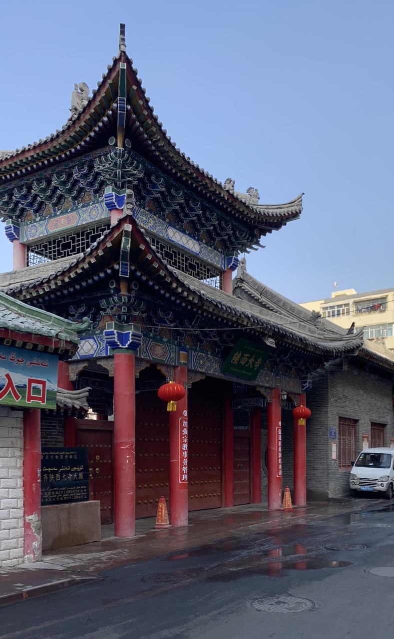 陕西大寺大门和中式门楼
