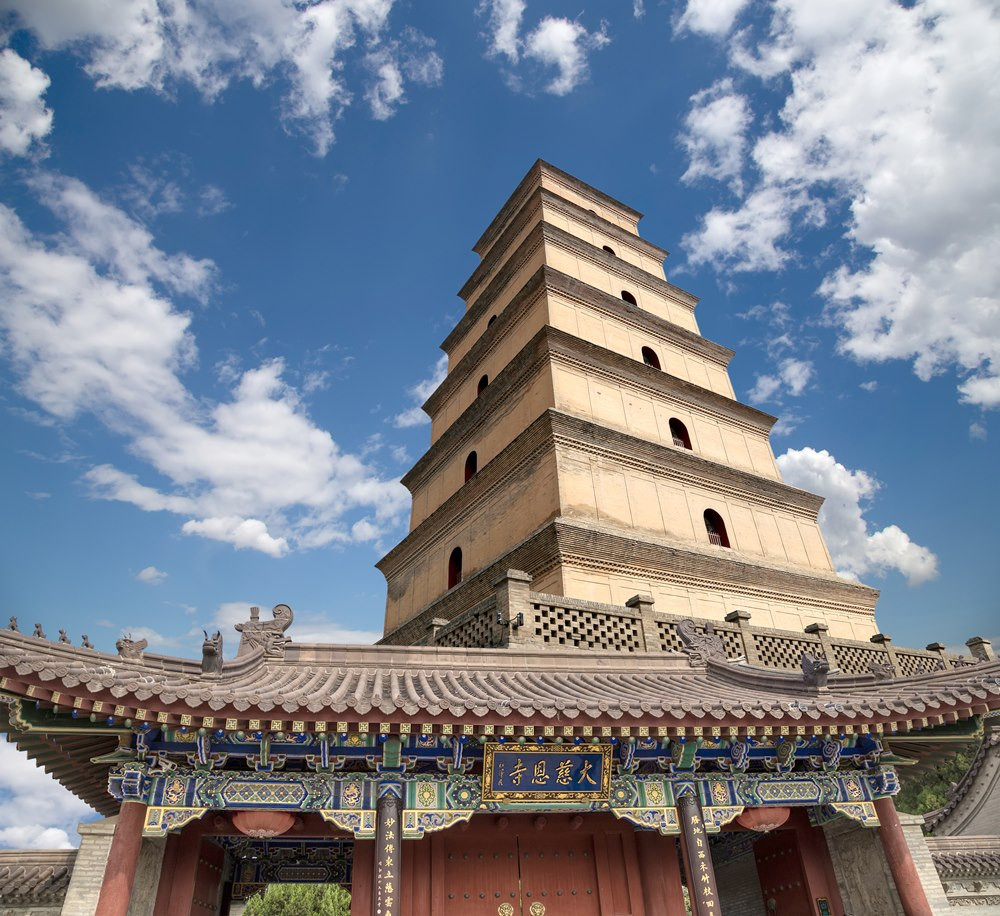 大雁塔与慈恩寺暮色