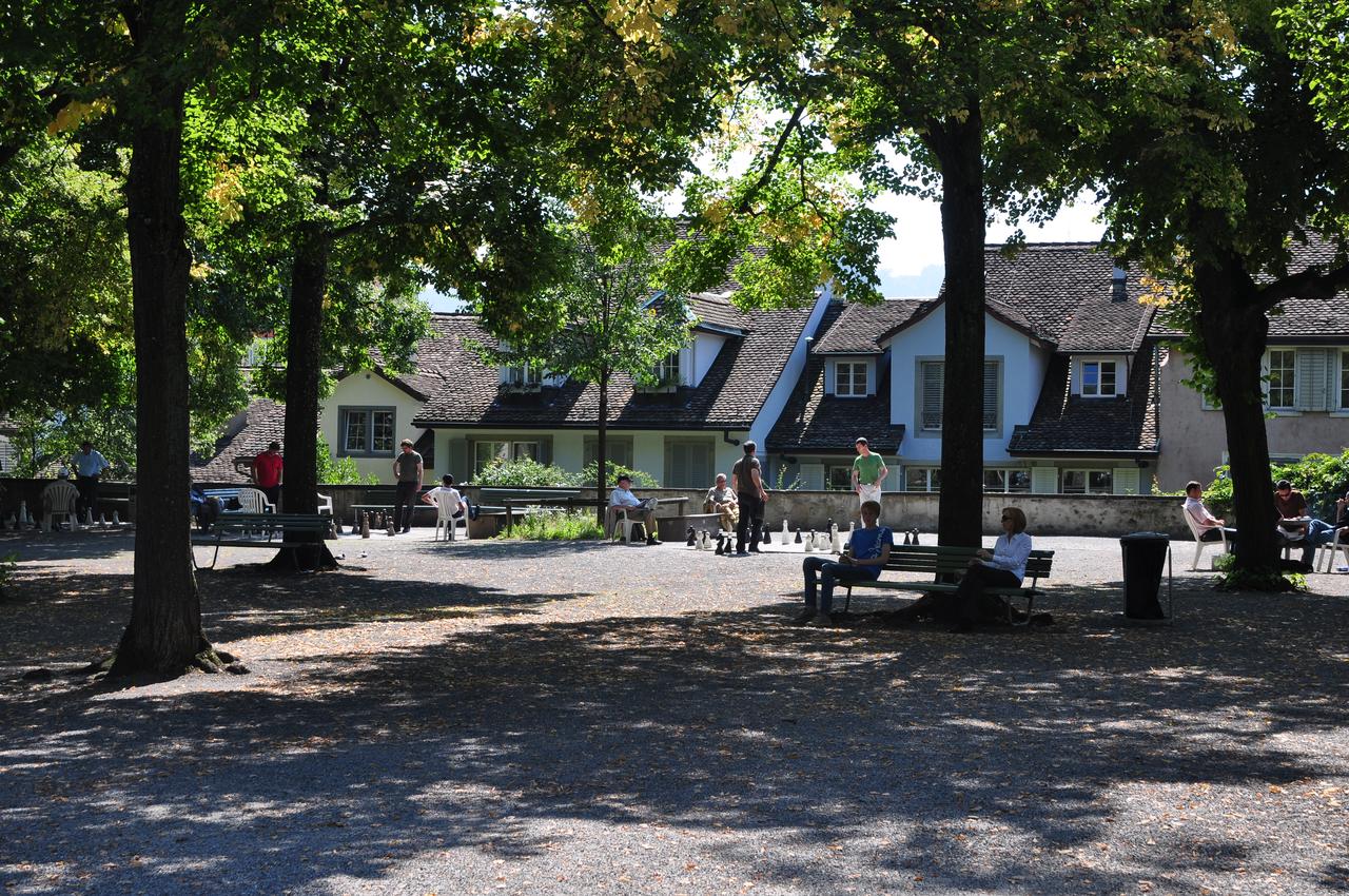 Lindenhof 山顶广场全景，西向视角